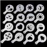 Latte art barista sablon, kávé díszítő sablon