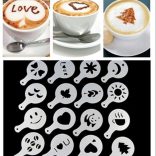 Latte art barista sablon, kávé díszítő sablon