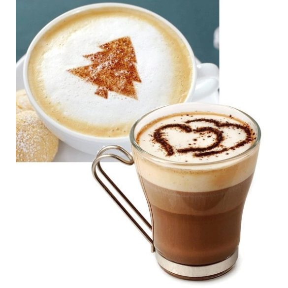 Latte art barista sablon, kávé díszítő sablon