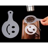 Latte art barista sablon, kávé díszítő sablon