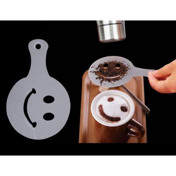 Latte art barista sablon, kávé díszítő sablon