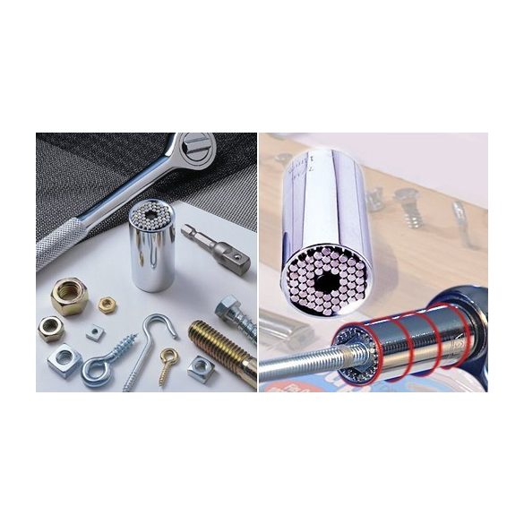 Dugókulcs, csőkulcs minden csavarfejhez (univerzális)