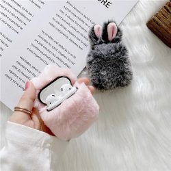   Szürke Plüss AirPods Tok AirPods 1/2 Kompatibilis Védelemhez