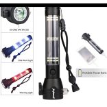 Multifunkciós napelemes zseblámpa, telefontöltő