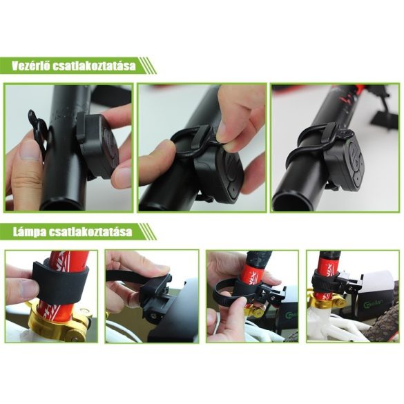 Kerékpár lámpa, bicikli lámpa, kerékpár hátsó lámpa indexes funkcióval