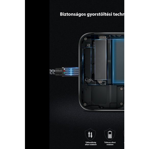 Extra strapabíró 1 méteres Lightning Iphone gyorstöltő és USB adatkábel
