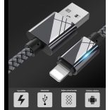 Extra strapabíró 1 méteres Lightning Iphone gyorstöltő és USB adatkábel