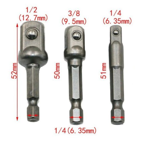Krova készlet, dugókulcs készlet 3 db-os