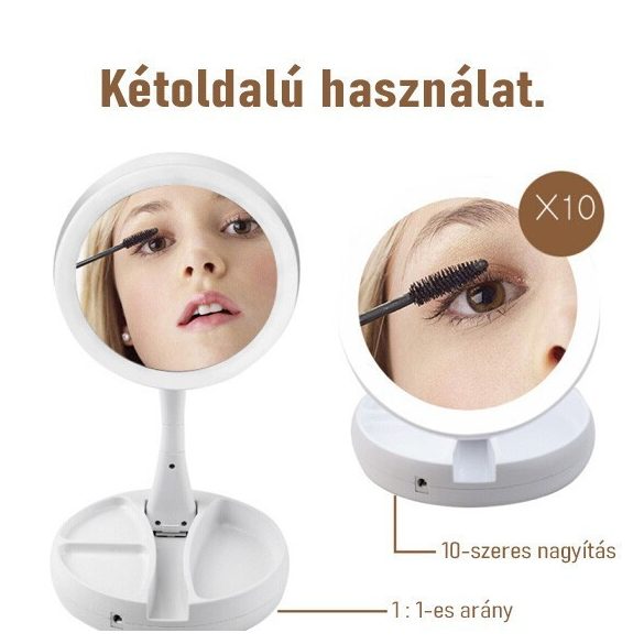 Sminktükör, kozmetikai tükör (nagyítós, ledes, asztali tükör)