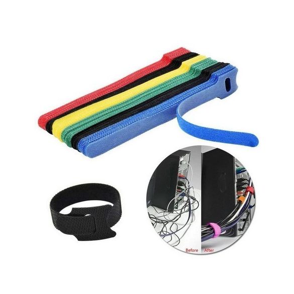 Színes Tépőzáras Kábelrendező Több Színben 50db