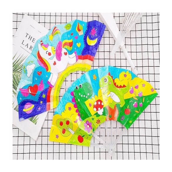 Kiszínezhető legyező