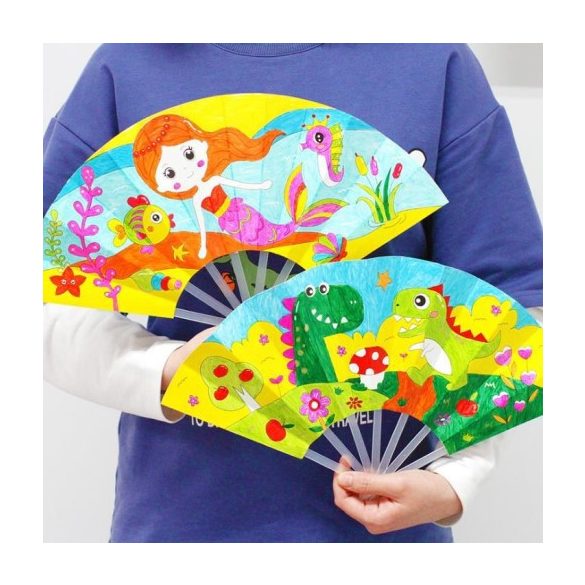 Kiszínezhető legyező