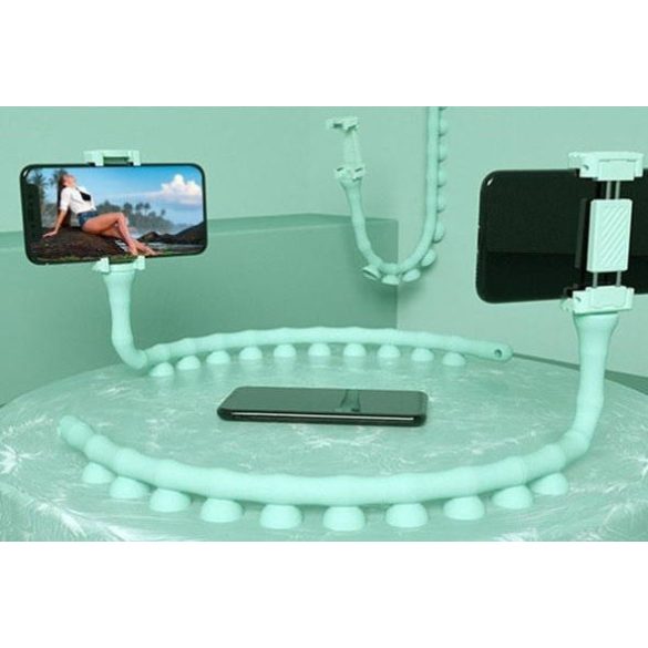 Tapadókorongos, flexibilis kukac telefontartó