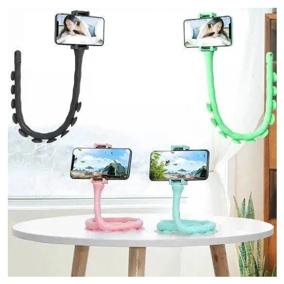 Tapadókorongos, flexibilis kukac telefontartó