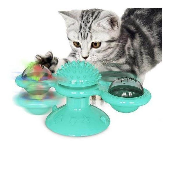 Szélmalom macskajáték cica fésűvel