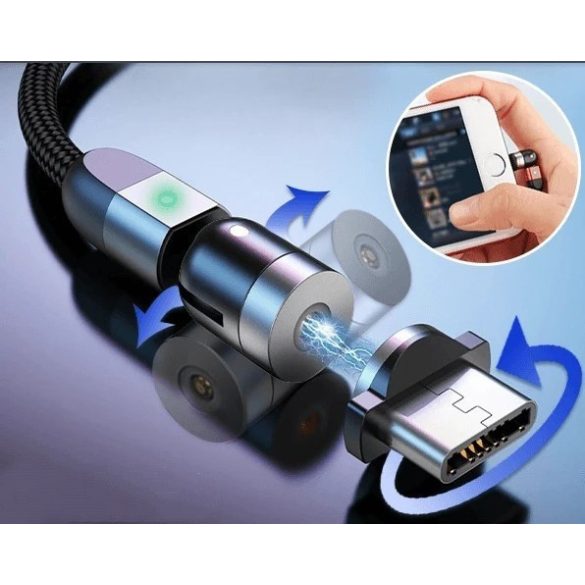 Dupla 360 ° -os mágneses kábel