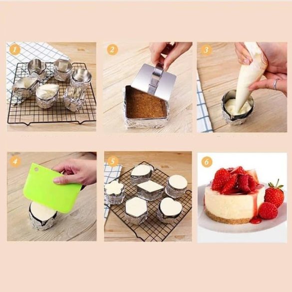 Rozsdamentes acél sütemény (Mousse) forma