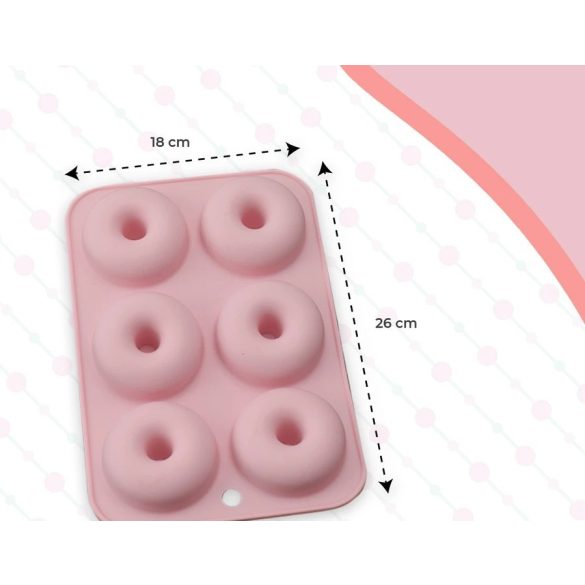 Szilikon fánk forma (6 db-os)