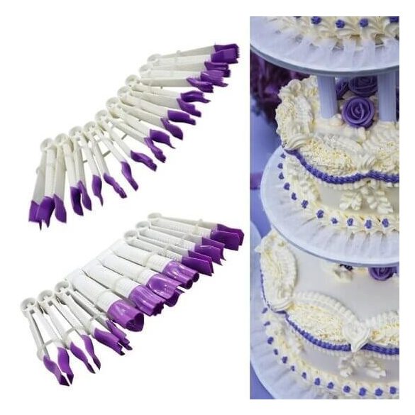 Tortaformázó készlet, Fondant formázó csipesz készlet (10 db)