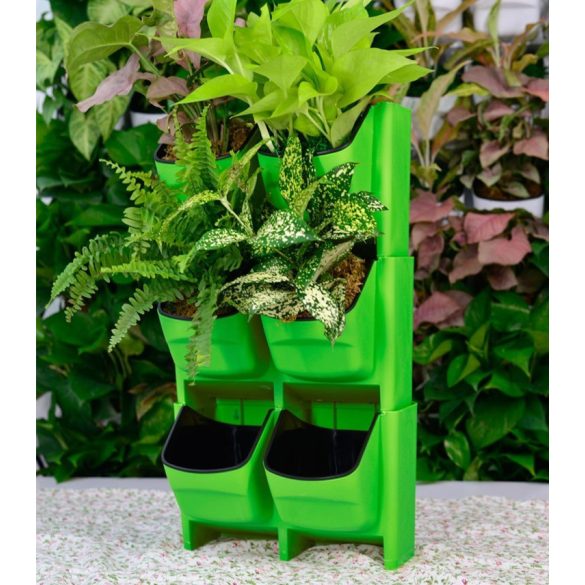 Növényfal panel, függőleges virágtartó