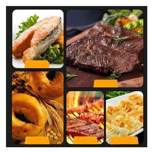 Húsforgató grillezéshez, sütéshez (rozsdamentes acélból)