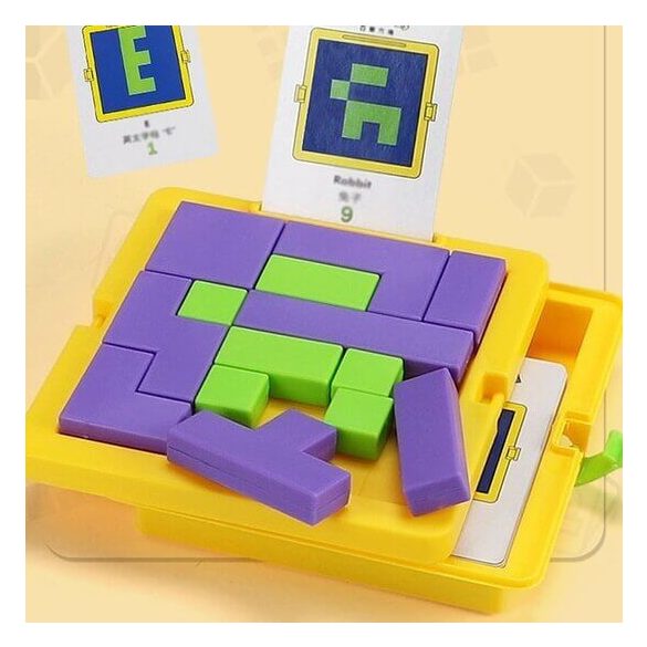Logikai Puzzle készlet (55 db mintakártyával)