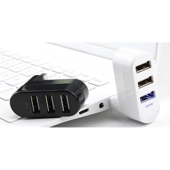 3 Portos USB 2.0 HUB forgatható fejjel