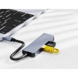 C típusú 4 portos USB Hub 3.0–4K HDMI