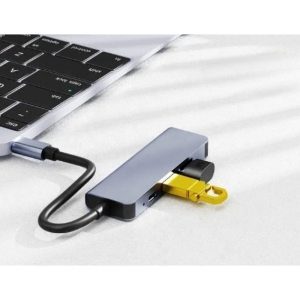 C típusú 4 portos USB Hub 3.0–4K HDMI