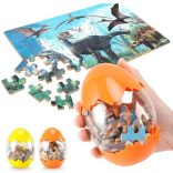 Dinós puzzle tojásban