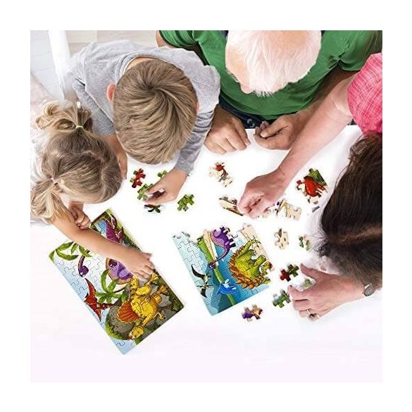 Dinós puzzle tojásban