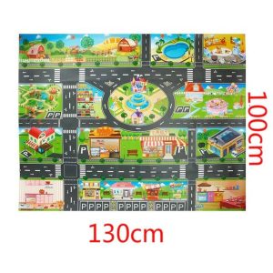 Autós játszószőnyeg, játszószőnyeg gyerekeknek 100x130 cm