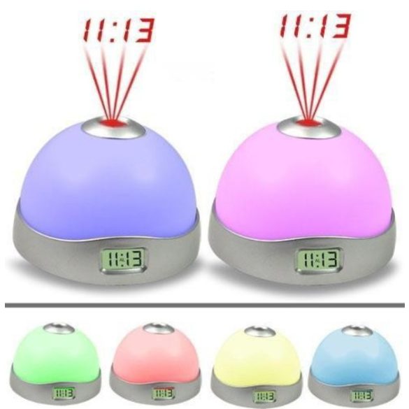 Mágikus projektoros asztali óra kivetítős éjszakai lámpa