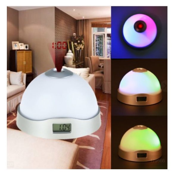 Mágikus projektoros asztali óra kivetítős éjszakai lámpa