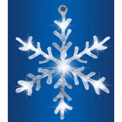 LED-es akril hókristály ablakdísz