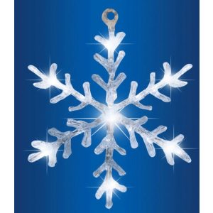 LED-es akril hókristály ablakdísz