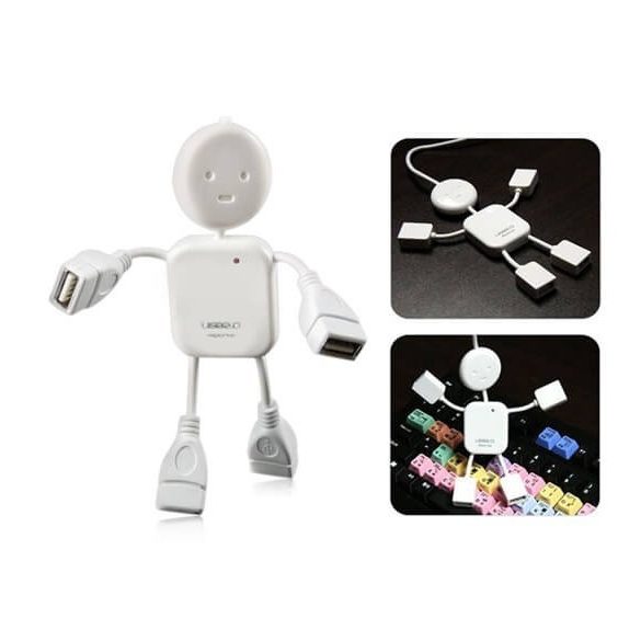 4 portos USB elosztó, emberke formájú