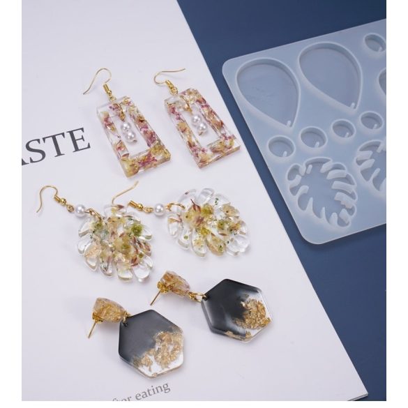 Szilikon öntőforma fülbevalóhoz