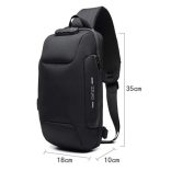 OZUKO biztonsági záras hátizsák (18×10×35 cm)