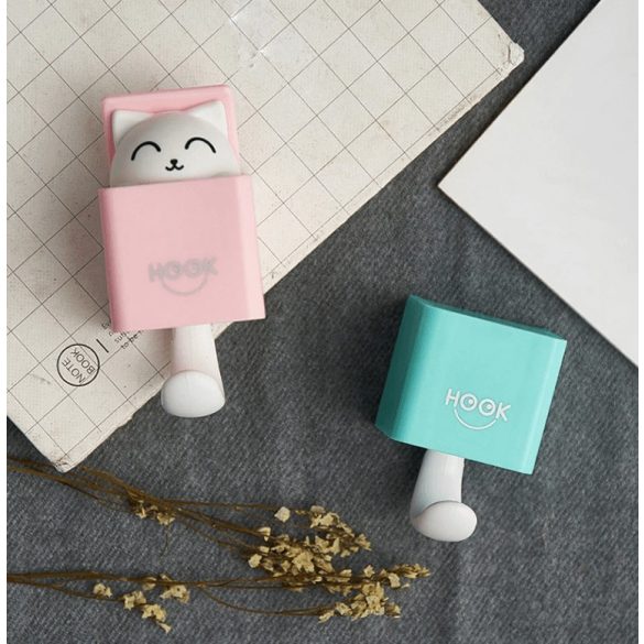 Felragasztható cicás akasztó