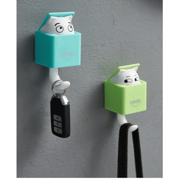 Felragasztható cicás akasztó