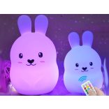 Nyuszi formájú érintős újratölthető szilikon LED lámpa