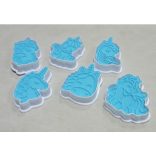 Unikornis süteménykiszúró forma, 6 db