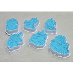 Unikornis süteménykiszúró forma, 6 db