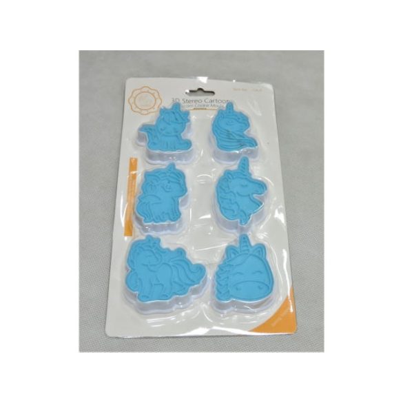 Unikornis süteménykiszúró forma, 6 db