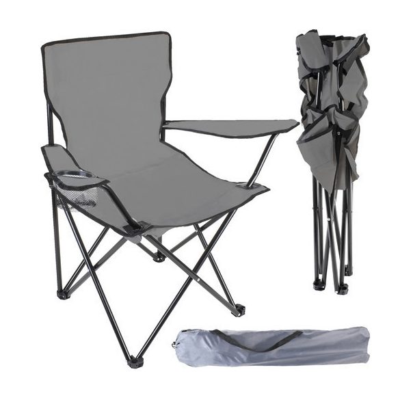 Szürke összehajtható kerti szék, horgász szék