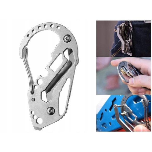 Karabiner kulcstartó