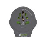 q2power 1.100110-TH utazóadapter, World to Europe USB, USB 5V 2.4A, max. 16 A, 250 V - 4000 W teljesítmény