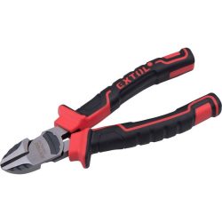   EXTOL PREMIUM oldalcsípő fogó, 190mm, duál vörös/fekete TPR nyél, 20% extra erőkifejtés, akasztós szerszámtartó