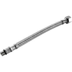   bekötőcső 81019 és 83019 kombinált zuhanyfejes csaptelephez 3/8", 10mm, 150mm 